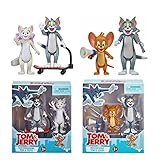 Tom & Jerry - 7,6 cm Filmszenen Favorit - Skateboard & Mischievous Set mit 2 Stück