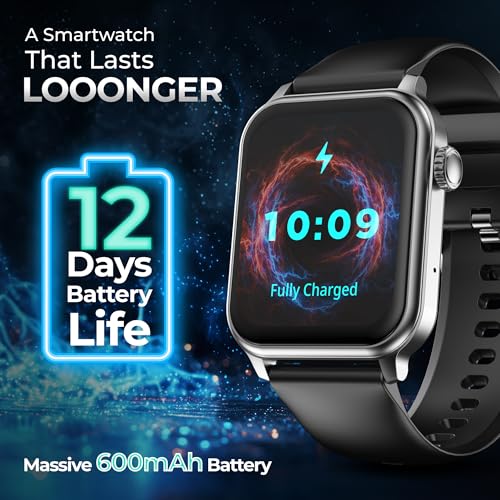 Image of Pebble Ultra Life 1.83 inch True HD 600 Nits Display, BT Calling, 600 mAh Battery, Unisex Design, Sensor, Multi Sports Mode (Jet Black)