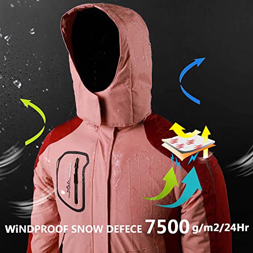 Kid's Ski Jacket Waterproof Winter Coat Boy's And Girl's Fleece Snowboarding Jackets With Detachable Hoodlcgy-Girl-Pink-8-9 #TOP3