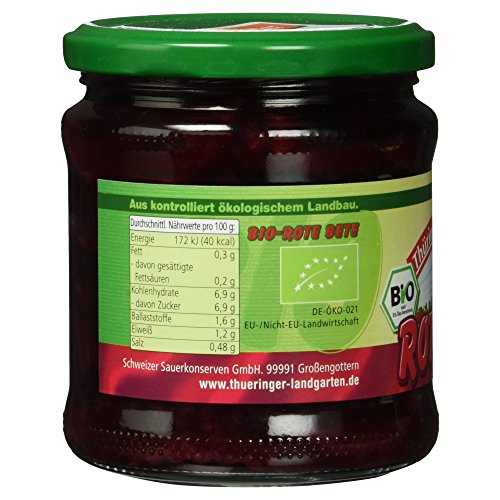 Thüringer Landgarten Demeter Bio Rote Bete, 330g, Abtropfgewicht 220g