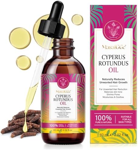Cyperus Rotundus Oil, 60ml Cyperus Rotundus Oil for Hair Removal | 100% rein, reduzieren Sie das Haarwachstum des Körpers, füllen und beruhigen Sie die Haut