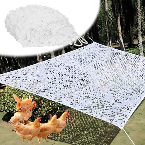 Filet De Camouflage Blanc Voile D'ombrage Camouflage Militaires Camo Netting Sun Shelter Réseau pour Chasse décoration Jardin Photo Auvents Terrasse...