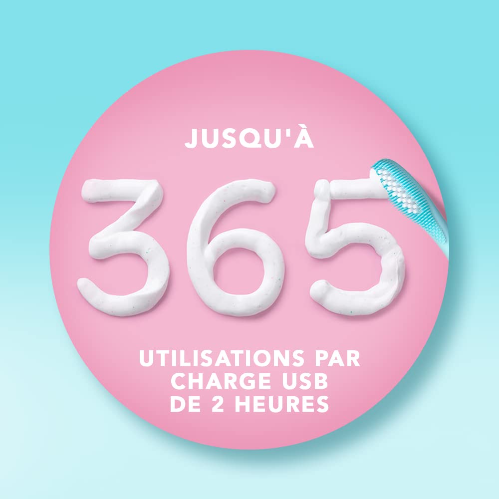 FOREO ISSA 3 la brosse à dents sonique ultra-hygiénique et rechargeable de FOREO poils en silicone et en polymère,tête de brosse d'une durée de 6 mois,16 intensités,365 utilisations par charge,Mint