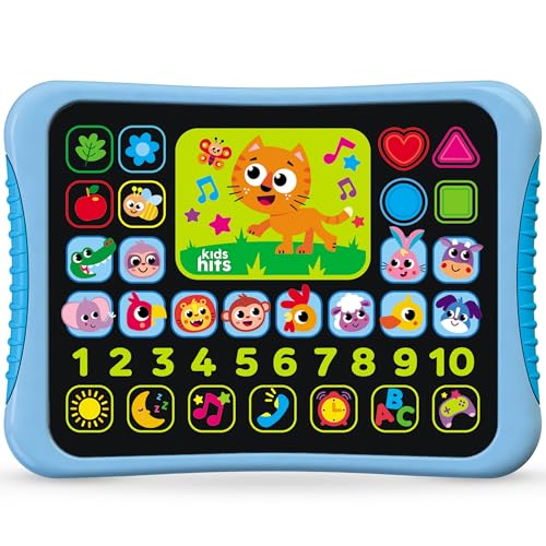 Kids Hits First Learning Hit Pad – Educational Musical Tablet Toy with ABC, Animal Sounds, Songs & Quiz Mode – Learning Toy for Toddlers Age 3+