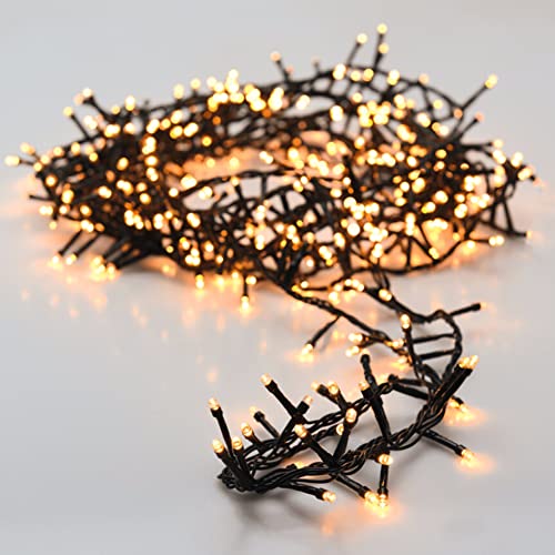 Preisvergleich Produktbild LILENO HOME Lichterkette Weihnachtsbaum 400 LED Strombetrieben [Warmweiss] - Lichterkette Außen und Innen [8 m] + [3 m] Zuleitung - als Weihnachten Deko, Christbaumschmuck (Grün)