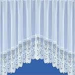 Maple Textiles Jardiniere White Net Curtain Plain with a Victorian Heavy Lace Scalloped Base Sold in 3 Widths and 5 Drops and (150"(381cm) Wide x 48"(122cm) Drop)
