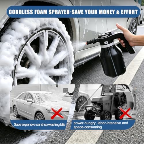 ORGANPRO Electric Foam Sprayer 2L for Car Wash with 2 Cleaning Mitts — view 2