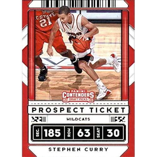 2020-21 Contenders Draft Picks Prospect Ticket Basketball #1 Stephen Curry Davidson Wildcats Official NCAA Licensed Trading Card by Panini America