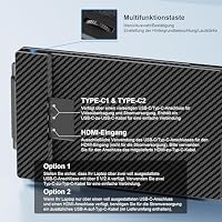 LivElect 14'' Triple Laptop Screen Extender, 1080P FHD Portable Monitor für Laptop, Laptop Bildschirm Erweiterung, Plug-Play, Dual Tragbarer Monitor für Mac/Windows/Chrom (Eingebaute Lautsprecher) – Ansicht 6