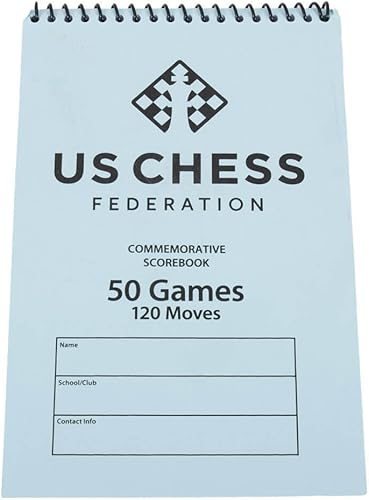The House of Staunton US Chess Commemorative Spiral Chess Score Book (120 MovesGame)