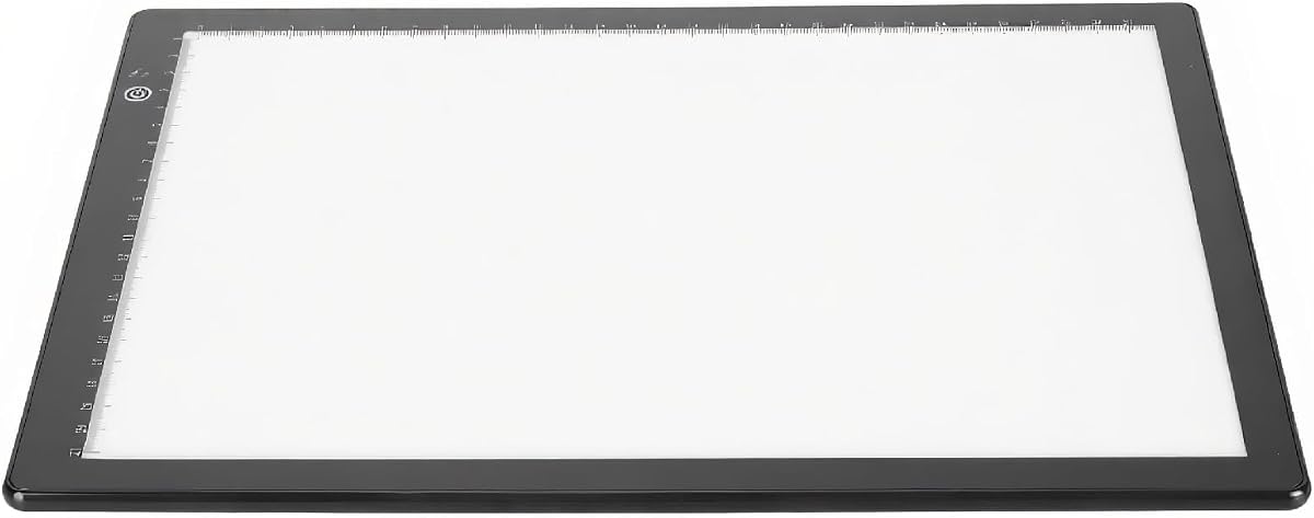 Slide Viewer Lightbox, Ultra Thin Optical Pad Scanner with 3 Brightness Levels for Viewing and Digitizing 35mm Slides and Negative Films Black 13.7 x 9.8 Inches