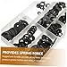 SHINEOFI 260pcs Manganese Steel Washers Push-on Fastener Kit M3- Internal Tooth Locking Washers for Industrial and Mechanical Assembly