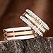 Rose Gold Wedding Ring Set Couple Matching Wedding Band Set Personalized Man and Woman Silver Wedding Ring Set