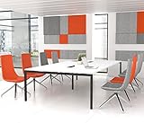 Formschöner und hochwertiger Besprechungstisch aus der Serie NOVA. Auch ideal als Konferenztisch oder Esstisch. Edles Design mit schwebender Tischplatte