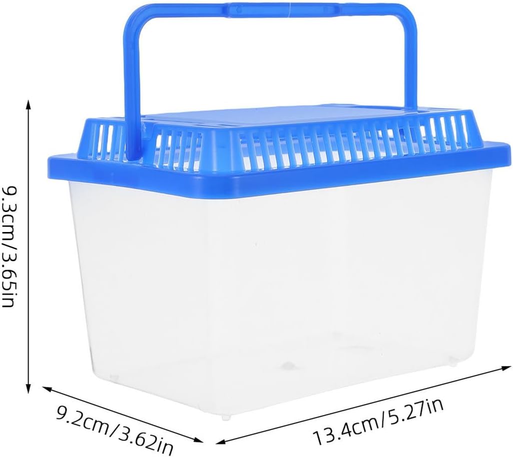 Kichvoe 8pcs Large Turtle Carrier Box with Lid, Sturdy Plastic Reptile Habitat for Home Use, Portable Breeding and Transport Cage for Tortoise, Gecko, Spider, and Small Amphibians