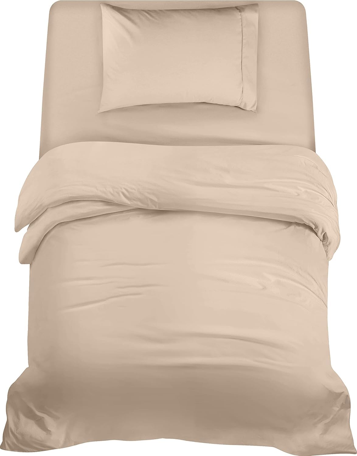 Utopia Bedding 3 Piece Single Bedding Set - Pack of 10 - Duvet Cover, Fitted Sheet with Pillow case - Soft Brushed Microfiber Polyester (Beige) โ image 1