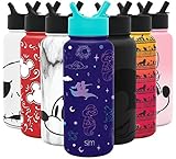 Simple Modern Character Insulated Water Bottle Tumbler with Straw Lid Reusable Stainless Steel Wide Mouth Travel Cup, 32oz, Disney: Aladdin Jasmine Night