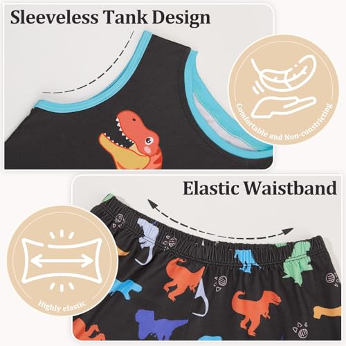 Boys Sleeveless Pajamas Set 2-Piece - image 5
