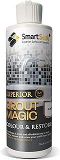 Smartseal Grout Magic – Black, 237ml – Professional Reviver & Colour Restorer – Long-Lasting Sealer Superior to Grout Pens & Paint – 15-Year Durability