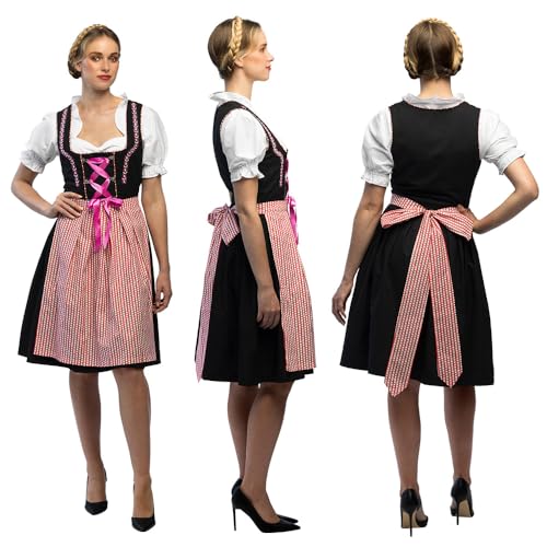 Boland - Boland Costume bavarois, ensemble de costume avec Dirndl, chemisier et tablier, costume de carnaval pour femme pour carnaval et fête de la bière