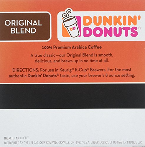 Dunkin' Original Blend Medium Roast Coffee, 60 Keurig K-Cup Pods