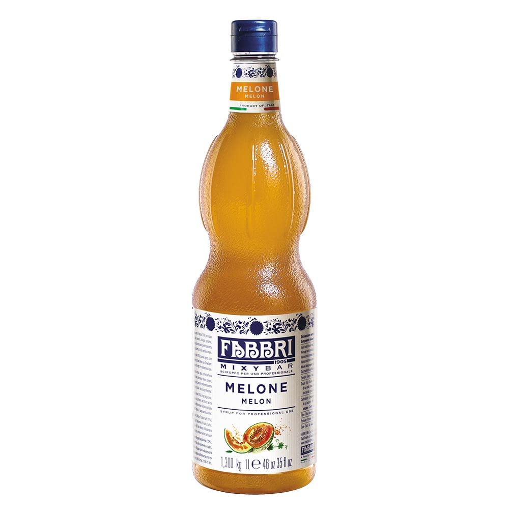 Fabbri Flavoring Syrup, Melon, Made in Italy, 33.8 Ounce (1 Liter)