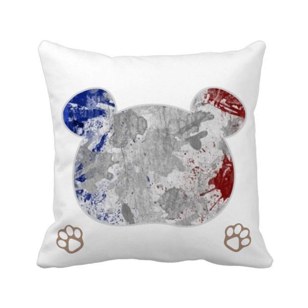 Housse de coussin France carrée canapé taie drapeau français