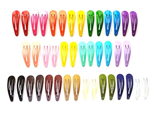 42pcs (21 Pairs) Mix 21 Colors Hair Clips For Girl Size 2 Inches or 50mm Mix Assorted Colors