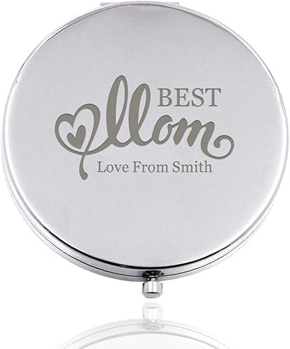 Espejo compacto personalizado, espejo de mano, espejo de maquillaje, regalos para mamá, día de la madre, GIFS, mujeres, para viajes, tocador, espejo