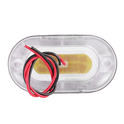 Luce di cortesia per barche, 73 * 38 * 10mm 12V DC Luce di coperta marina Luce di cortesia per barche a LED Luce di cortesia oblunga in acciaio inossidabile