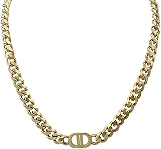 poricro jectal Layered Disc Cross Round Cubic Zirconia Pendant Necklace,Gold Plated Titanium Steel Chain Choker Multilayered Long Necklaces Hiphop Fashion Jewelry Sets for Women, metal, not known,
