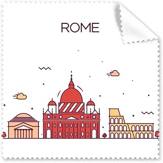 Rome Italy Flat Landmark Pattern Cleaning Cloth Phone Screen Glasses Cleaner 5pcs