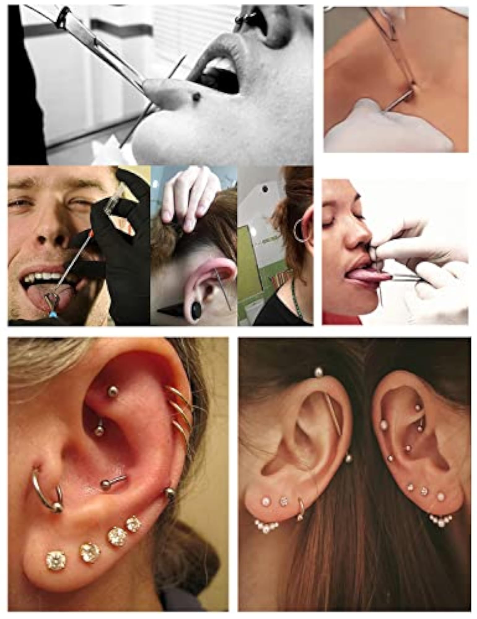 Surgical Steel Ear Piercing Kit with Needles and Clamp