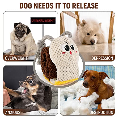 Xwz Dog Snuffle Puzzle Toys For Brain Enrichment Game, Plush Puzzle Dog Toys Foraging Interactive Puppy Toys Slow Feeder Game Dog Educational Squeaky Toys For Small Medium Large Breeds (Grey) #TOP4