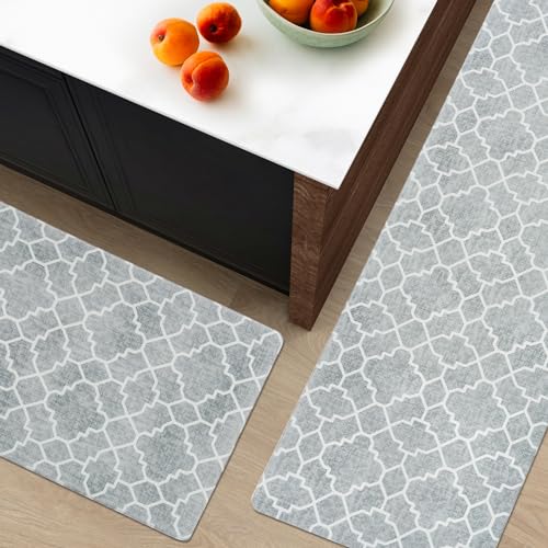 Freshmint Kitchen Mat Set Of 2, Anti-Fatigue Cushioned Kitchen Mats For Floor, Waterproof Non Slip Comfort Standing Mat, Boho Kitchen Rug For Kitchen Decor thumb #1