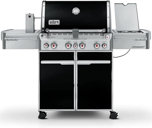 Asador Weber Summit E-470580 pulgadas cuadradas, color negro, Propano líquido, Negro
