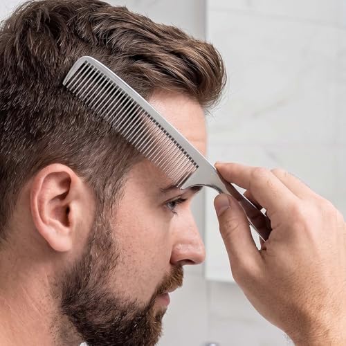Peines metálicos de aluminio para cabello, pack 4 piezas miniatura 4