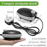 HITOP Aquarium Air Pump with Accessories, Silent Oxygen Pump for Aquarium, Whisper Aerator for Fish Tank 30L to 400 Litres (BLACK -GRAY) - Image 3
