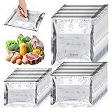 30Pcs Sac Congelation Zip, Sacs de Conservation Réutilisables, Sachets...