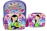 Princess Mulan Deluxe Embossed Full-Size 16' Backpack with Insulated Lunch Tote