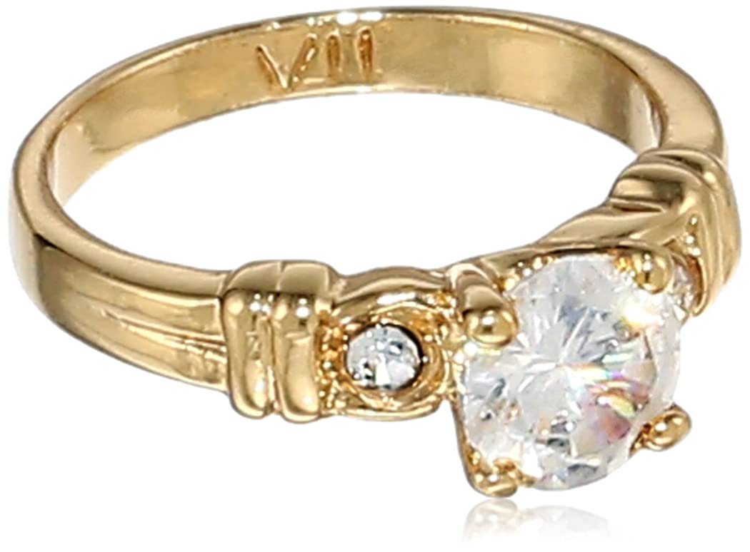 Estele 24Kt Gold Plated CZ Garish Solitaire Ring for Women (294 RING) (B08D477ZD3) Amazon Price History, Amazon Price Tracker
