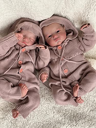 Pinky Reborn Unpainted Soft Vinyl Silicone Reborn Baby Doll Kit Set Including Head, Legs, Arms and Cloth Body Slip, Finished Size 22 Inch