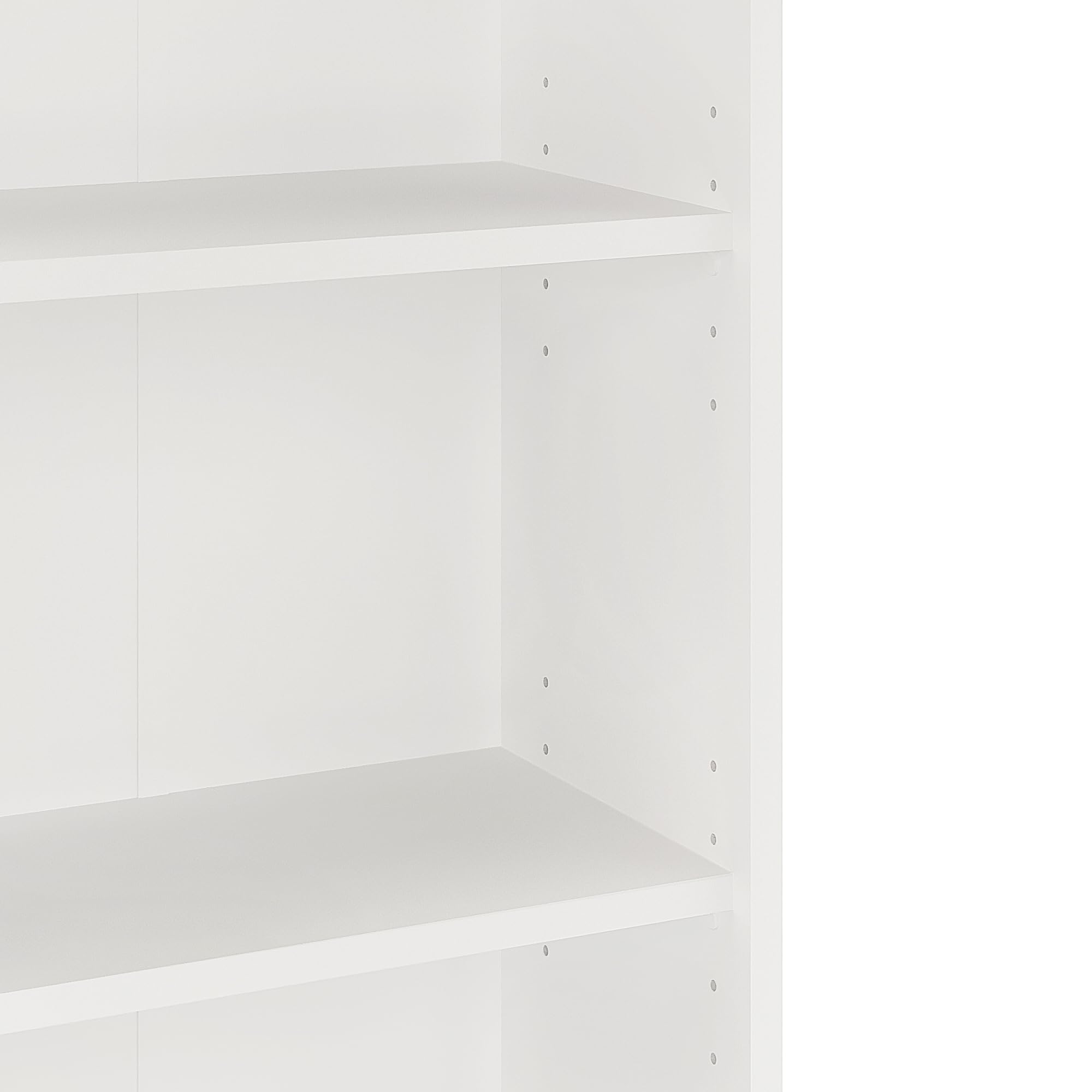 KOMTO Regal 60 cm breit Weiß - Bücherregal mit 3 Ebenen und Höhenverstellbare Regale, Standregal, Aufbewahrungsregal | Bookshelf Lumo 60 x 90 x 24 cm (BxHxT)