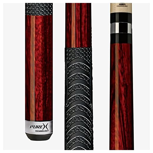 Players HXTC15 Billiard Pool Cue PureX Enhanced Zebrawood Forearm and Butt with Mz Multi-Zone Grip, Kamui Tip, 19-Ounce, 11.75 mm