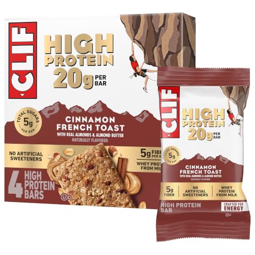 CLIF HIGH PROTEIN Cinnamon French Toast Protein Snack Bars, 4 ct - image 1