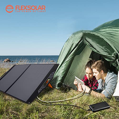 Portable 100W Solar Panel Charger 18W Usb A Pd3.0 60W Usb C Dc 5521 8Mm Foldable Waterproof Ip65 With Kickstand Power Emergency For Generator Power Bank Station Laptop Phones (Generator No Included) #TOP1