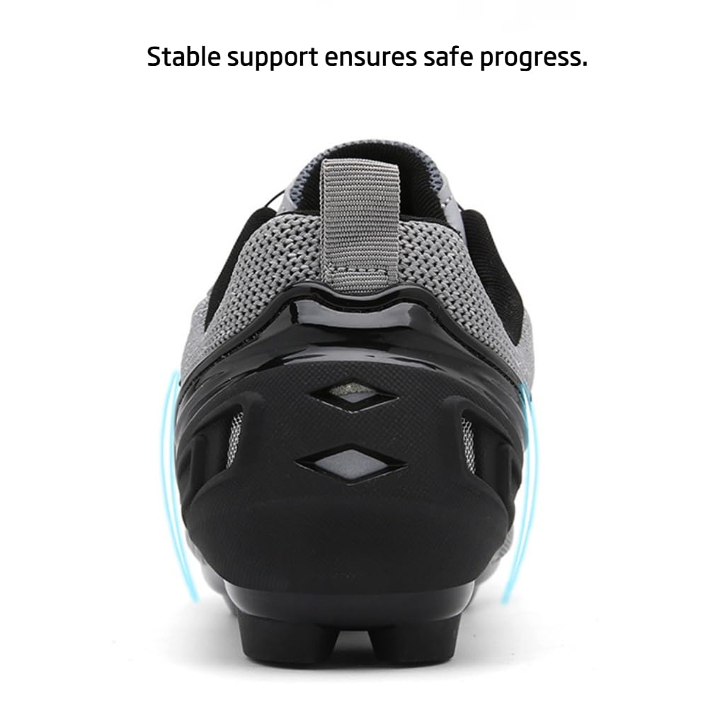 Scarpe da Ciclismo da Uomo E da Donna Scarpe da Ciclismo su Strada Traspiranti E Antiscivolo con Chiusura A Lacci Rotanti per Allenamento Indoor, su Strada E Mountain Bike