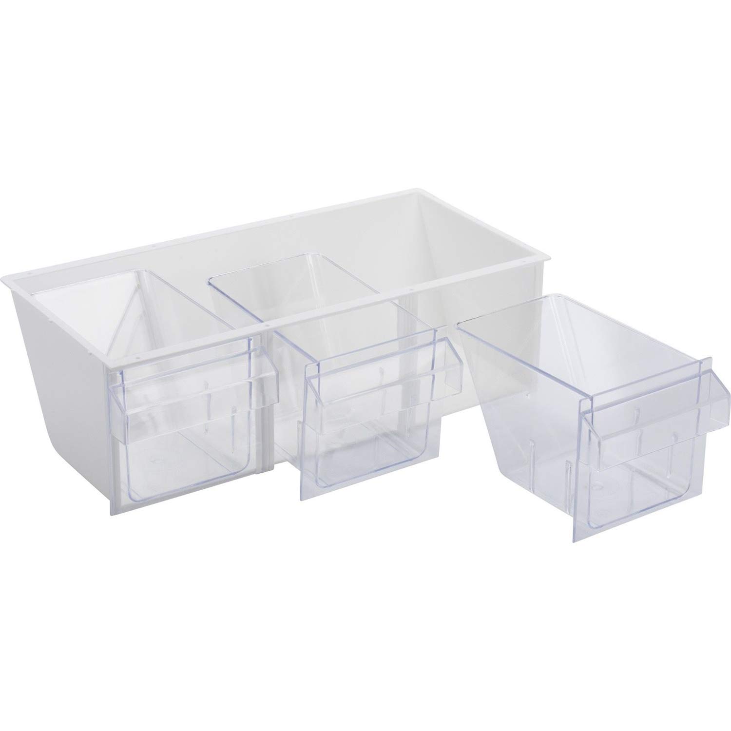 Westmark Contenitore a cassetti, 3 cassetti, Capacità: 1 l l'uno, Plastica, Milano, Trasparente/Bianco, 76072240