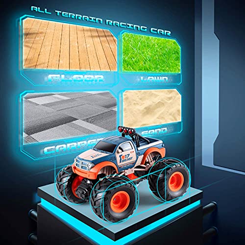 TUOSTART-Ferngesteuertes-Auto-118-RC-Auto-24-GHz-Ferngesteuerter-Monstertruck-2-Akku-2WD-mit-15-KMH-Hochgeschwindigkeits-All-Terrains-Elektrisches-Spielzeug-Offroad-RC-Fahrzeug-LKW-fuer-Kinder