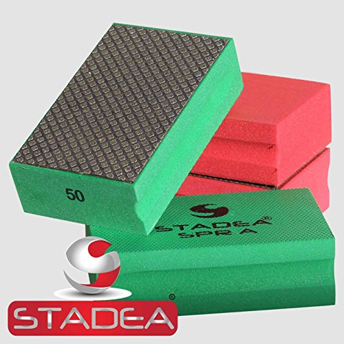 STADEA Diamond Hand Polishing Pad Electroplated Grit 50 for Granite Concrete Terazzo Polishing